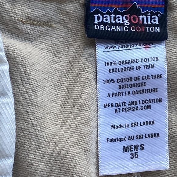 Men’s Patagonia Organic Cotton Khaki’s Size 35 - Picture 5 of 10